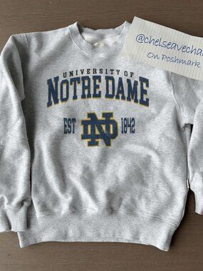 Vintage University of Notre Dame Style Sweatshirt, Notre Dame Fighting Irish Tee